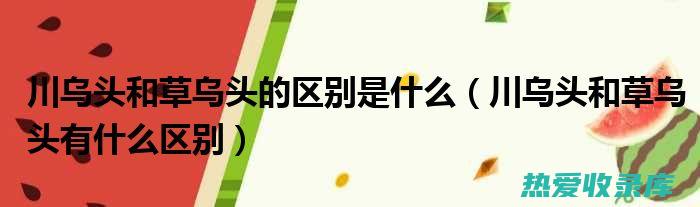 川乌草乌的功效与作用：中药奇才，但需谨慎使用 (川乌草乌的功效与作用)