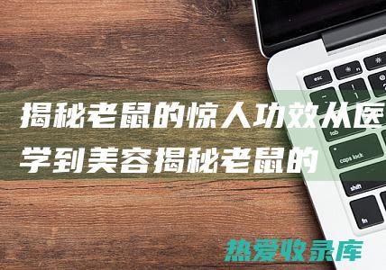 揭秘老鼠的惊人功效：从医学到美容 (揭秘老鼠的惊吓视频)