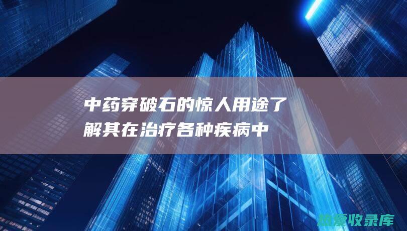 中药穿破石的惊人用途：了解其在治疗各种疾病中的惊人效果 (中药穿破石的图片)