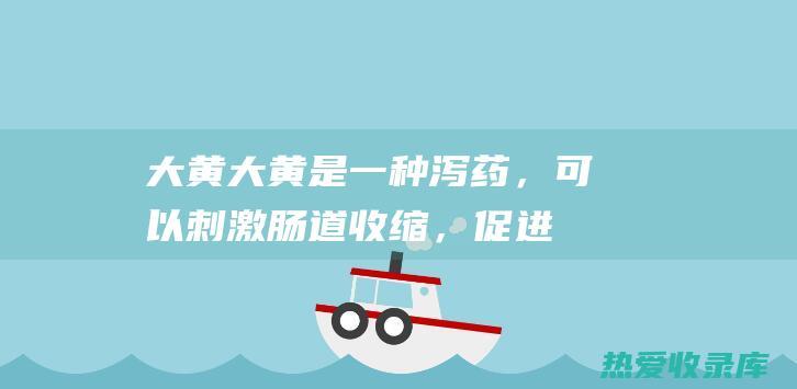 大黄：大黄是一种泻药，可以刺激肠道收缩，促进排便。(大黄是指)